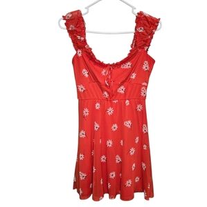 Kenedik Floral Red Dress